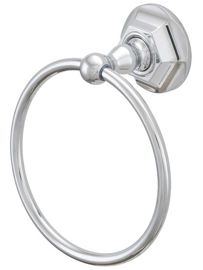Edwardian Towel Ring in Polished Chrome.